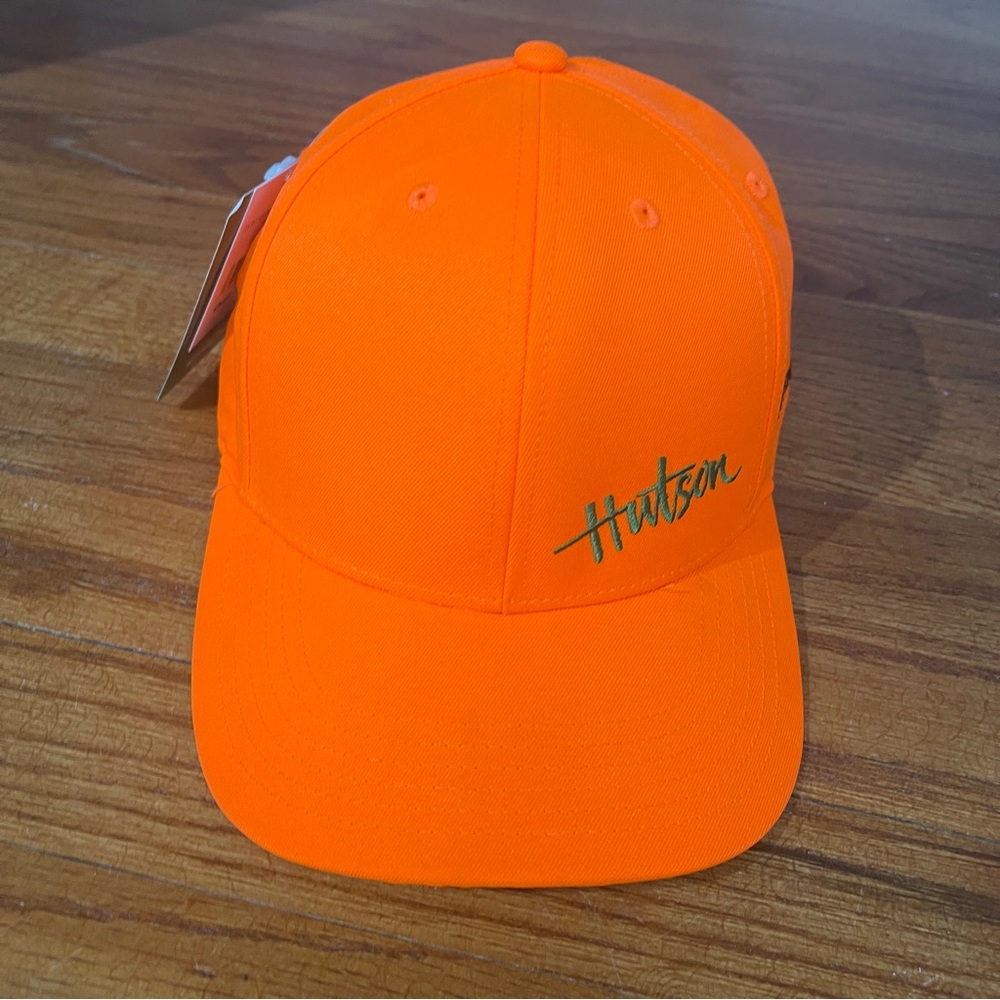 John Deere Blaze Orange Hutson Embroidered Snapback Hat NWT Hunting Cap